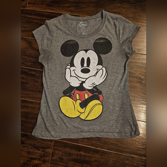 Disney Tops - Disney Gray Mickey Mouse T-Shirt